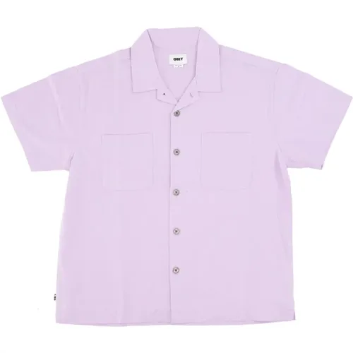 Orchid Petal Woven Shirt Short Sleeve , male, Sizes: M, S, XL, L - Obey - Modalova