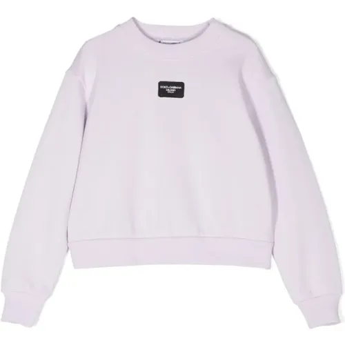 Kinder Lila Logo Pullover - Dolce & Gabbana - Modalova