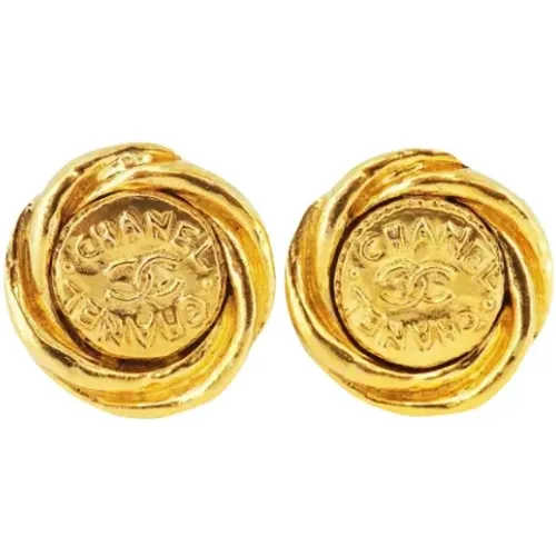 Pre-owned Metal earrings , female, Sizes: ONE SIZE - Chanel Vintage - Modalova