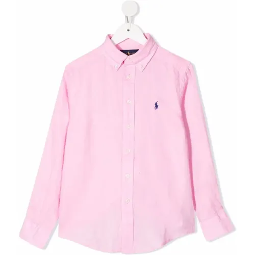 Rosa Leinenhemd für Jungen - Ralph Lauren - Modalova