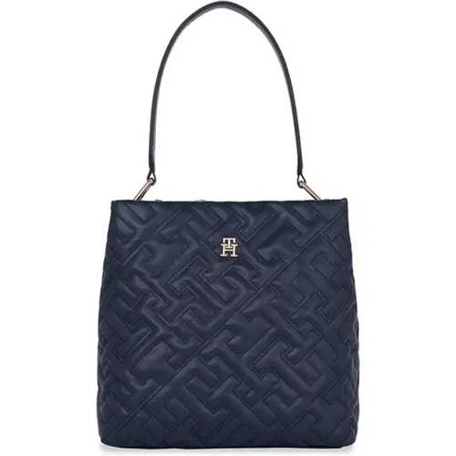 Quilted Bucket Bag , female, Sizes: ONE SIZE - Tommy Hilfiger - Modalova