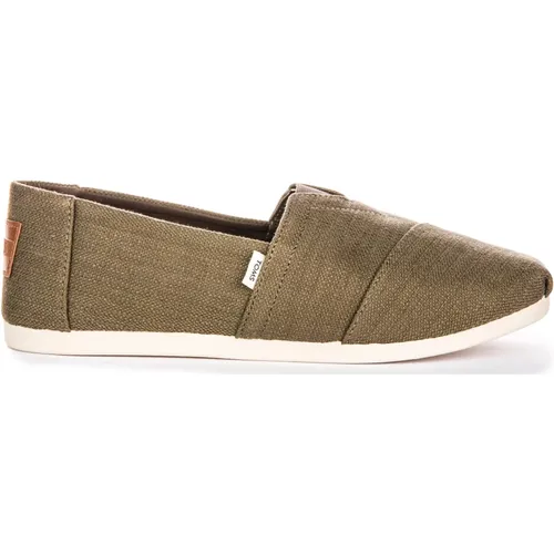 Olive Men's Alpargata Shoes , male, Sizes: 7 UK, 11 UK, 6 1/2 UK, 9 1/2 UK, 8 1/2 UK, 9 UK, 10 UK, 8 UK, 10 1/2 UK - TOMS - Modalova