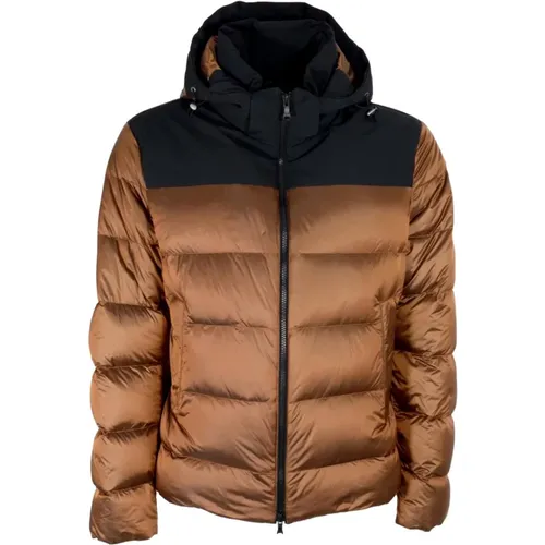 Lightweight Shimmering Bronze Piumino Jacket 13312156 , male, Sizes: L - PAUL & SHARK - Modalova