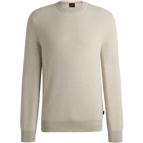 Woll Rundhals Pullover , Herren, Größe: L - Hugo Boss - Modalova