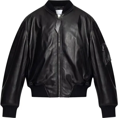 Anja leather bomber jacket , female, Sizes: M, 2XS, S, XS - The Attico - Modalova