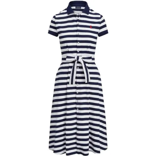 Gestreiftes Polo-Kleid , Damen, Größe: 2XS - Polo Ralph Lauren - Modalova