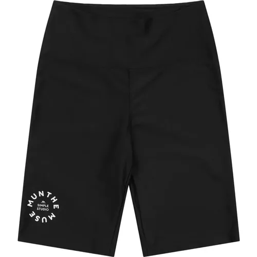 Schwarze Sommer Shorts Slim-Fit Qualität - Munthe - Modalova