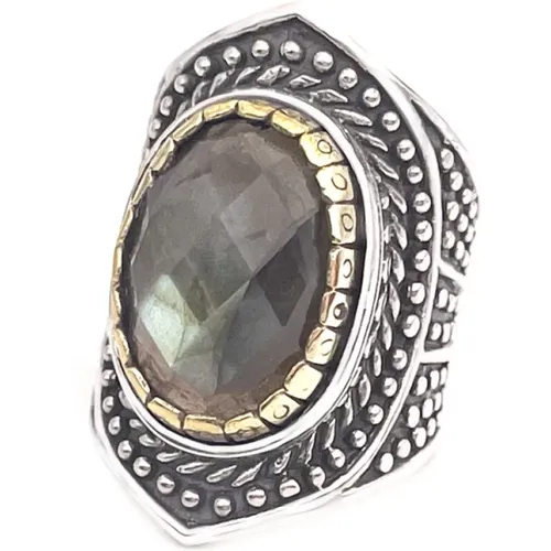 Labradorite Faceted Ring , unisex, Sizes: 58 MM - Jalan Jalan - Modalova