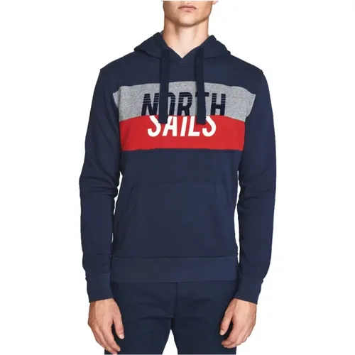 Felpa hoodie , male, Sizes: S, 2XL - North Sails - Modalova
