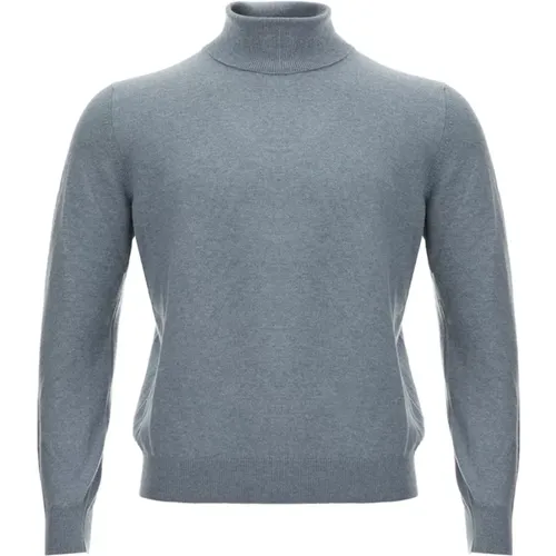 Cashmere Turtleneck Sweater in Grey , male, Sizes: L - Gran Sasso - Modalova