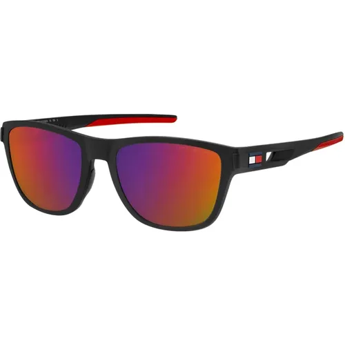 Matte Black/Red Violet Infrared Sunglasses,Sunglasses TH 1951/S - Tommy Hilfiger - Modalova