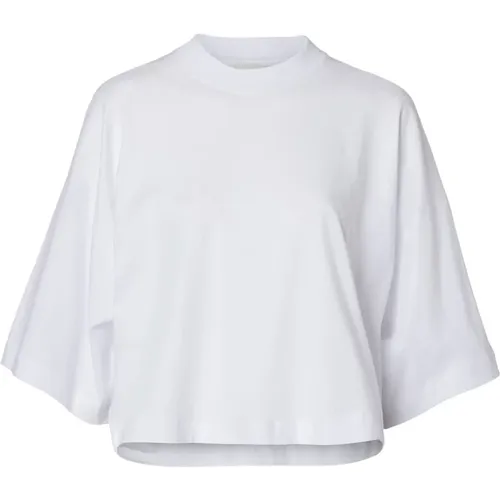 Oversized Cropped T-Shirt , Damen, Größe: L - Wakakuu Icons - Modalova