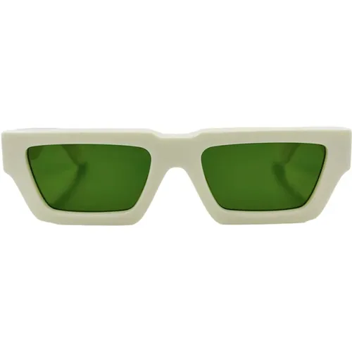 Off , Manchester Sunglasses - , Green Lenses , unisex, Sizes: ONE SIZE - Off White - Modalova