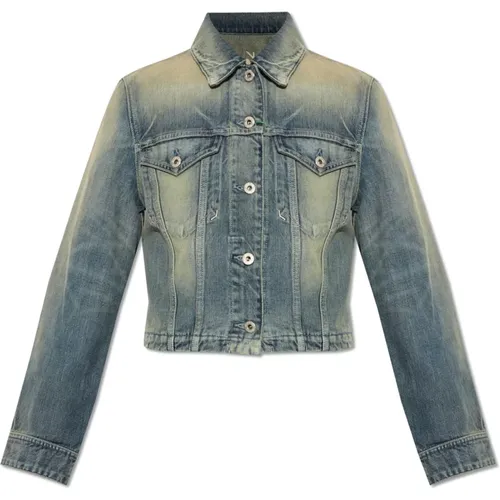 Jeansjacke mit Logo , Damen, Größe: M - Kenzo - Modalova