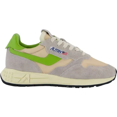 Beige Green Reelwind Running Shoes , male, Sizes: 6 UK, 5 UK, 10 UK, 4 UK, 2 UK, 3 UK, 8 UK - Autry - Modalova