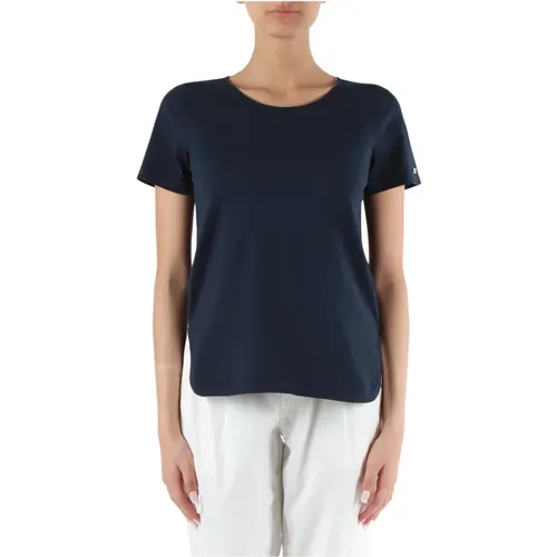 Cotton Jersey and Poplin T-shirt , female, Sizes: S, L, M - Sun68 - Modalova