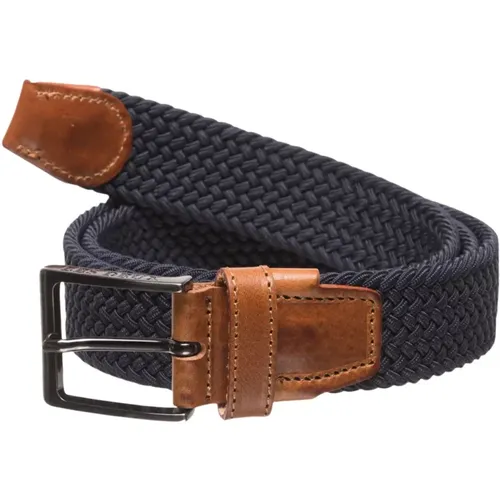 Rope-Weave Webbing Belt with Branded Buckle , male, Sizes: 95 CM, 105 CM - Les Deux - Modalova