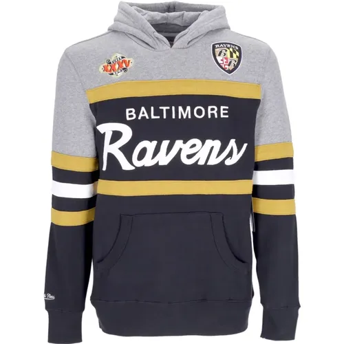 Baltimore Ravens Headcoach Hoodie Black , male, Sizes: M, S - Mitchell & Ness - Modalova