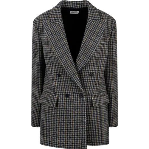 Houndstooth Double-Breasted Blazer , female, Sizes: M - P.a.r.o.s.h. - Modalova