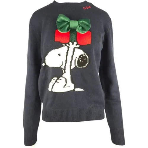 Blaue Snoopy Pullover - MC2 Saint Barth - Modalova