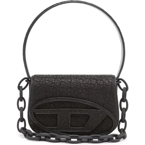 Matte Effect Chain Handle Shoulder Bag , female, Sizes: ONE SIZE - Diesel - Modalova