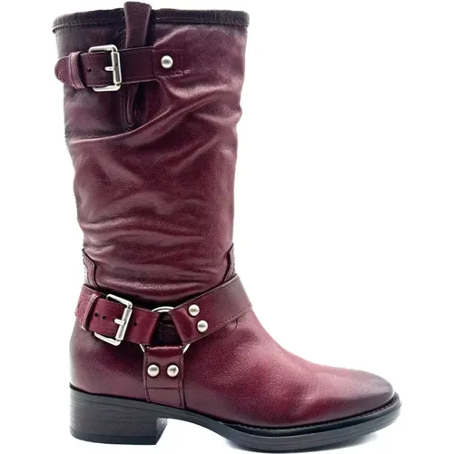 Bordeaux Stiefel Tronchetto Modell , Damen, Größe: 38 EU - MJUS - Modalova