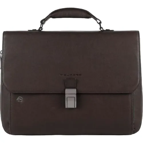 Dark Handbag with Smart Tracker , unisex, Sizes: ONE SIZE - Piquadro - Modalova