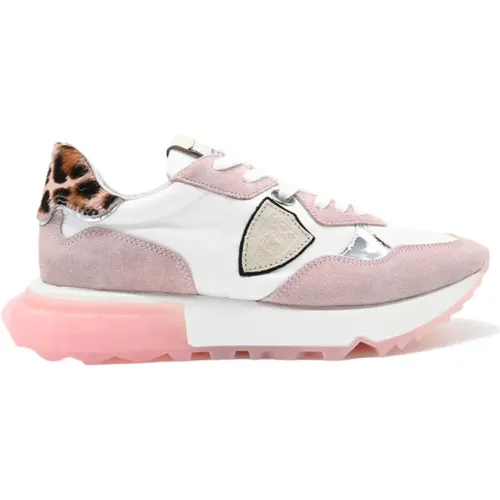 Low Top Animal Print Sneakers , female, Sizes: 4 UK, 7 UK, 3 UK, 5 UK, 6 UK - Philippe Model - Modalova