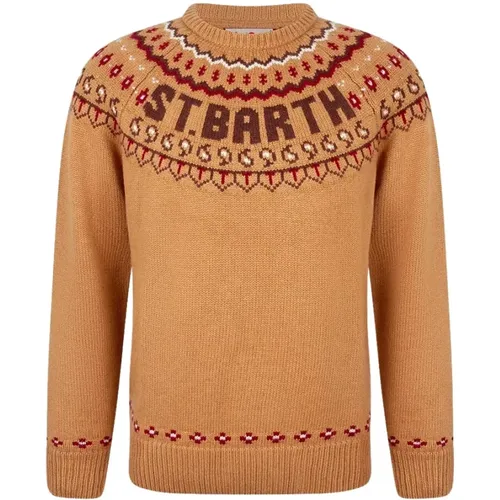 Luxuriöser Woll-Rundhalsausschnitt-Pullover , Herren, Größe: XL - MC2 Saint Barth - Modalova