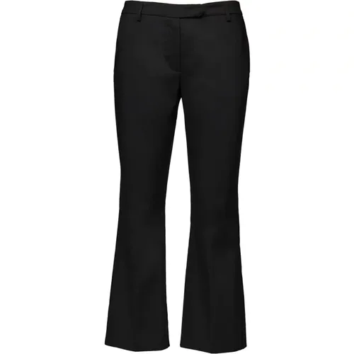 Stretch Cotton Flare Pants , female, Sizes: XL, 2XL, S, L - Douuod Woman - Modalova