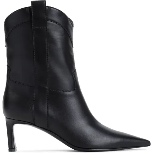 Schwarze Ankle Boots mit 6cm Absatz - Sergio Rossi - Modalova