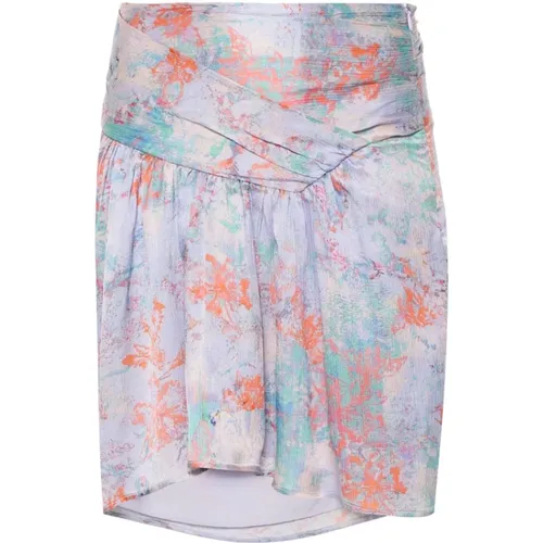 Lilac Abstract Pattern Silk Skirt , female, Sizes: S, M - IRO - Modalova