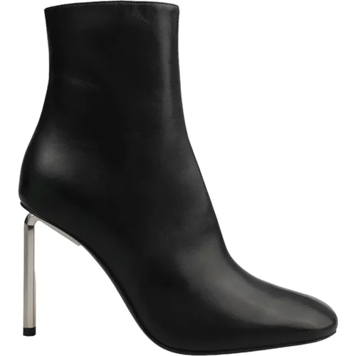 Leather Heel Boots , female, Sizes: 3 UK - Off White - Modalova