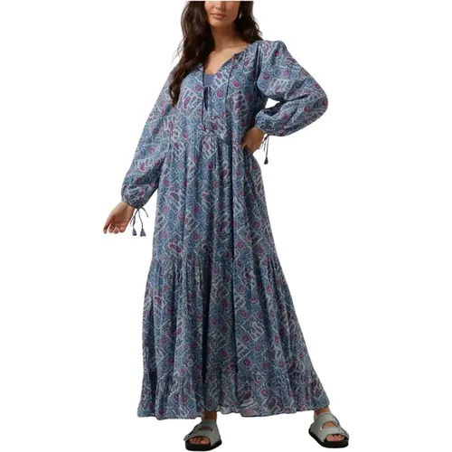 Zena Long Dress Damen Maxi , Damen, Größe: S - Antik batik - Modalova