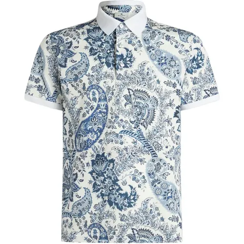 Casual Baumwoll T-Shirt in Blau , Herren, Größe: S - ETRO - Modalova