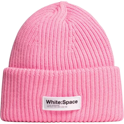 Knit Beanie Hat with Logo Patch , unisex, Sizes: ONE SIZE - White:Space - Modalova