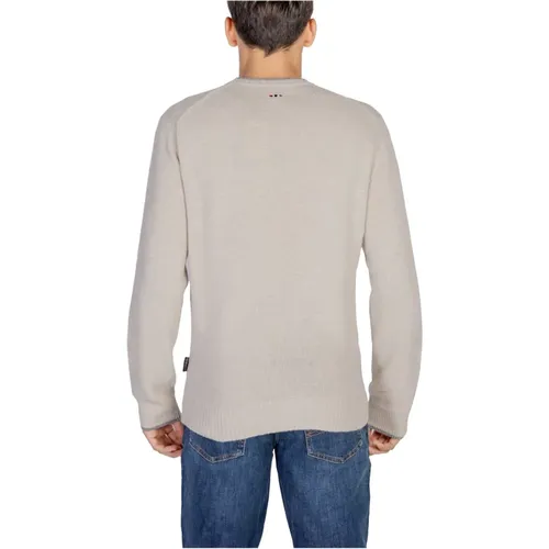 Beiger Wollmischstrickpullover , Herren, Größe: L - Napapijri - Modalova