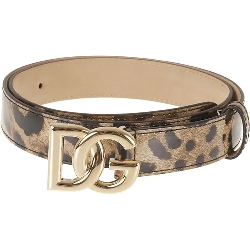 Luxury Leather Belt , female, Sizes: 75 CM - Dolce & Gabbana - Modalova