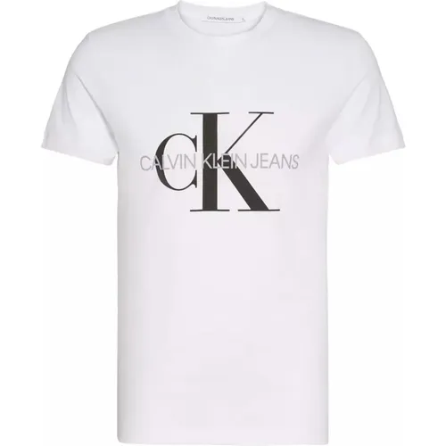 Weißes Print Herren T-Shirt - Calvin Klein Jeans - Modalova
