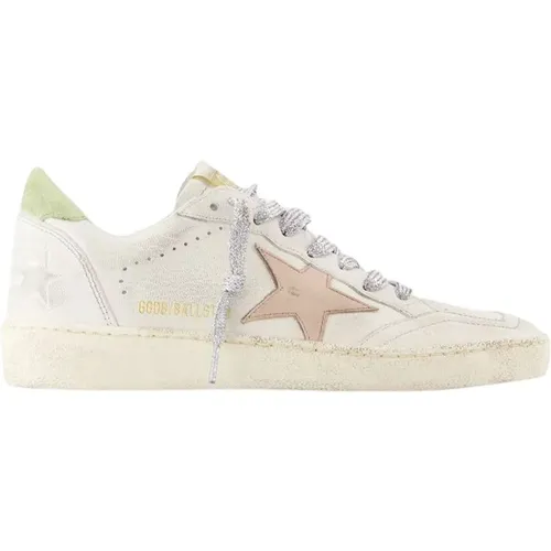 Weiße Leder Ballstar Sneakers , Damen, Größe: 38 EU - Golden Goose - Modalova