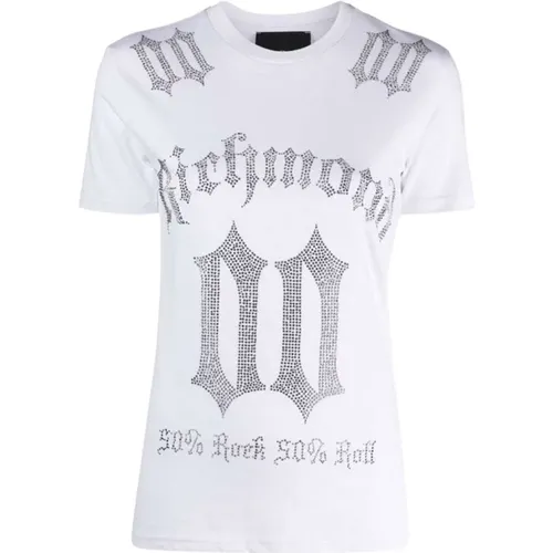 T-Shirt mit Grafik und Logo , Damen, Größe: S - John Richmond - Modalova