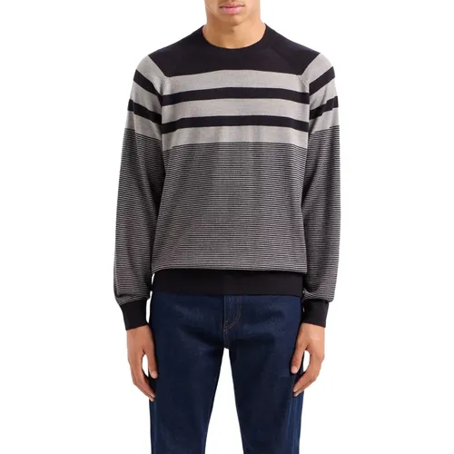 Striped Sweater , male, Sizes: M, L, S, XL - Emporio Armani - Modalova