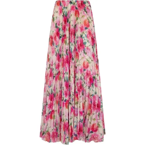 Floral Pleated Maxi Skirt , female, Sizes: M, 2XS, S, XS - PATRIZIA PEPE - Modalova