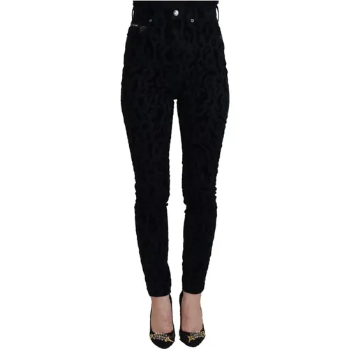Leopard Print Denim Jeans - Dolce & Gabbana - Modalova