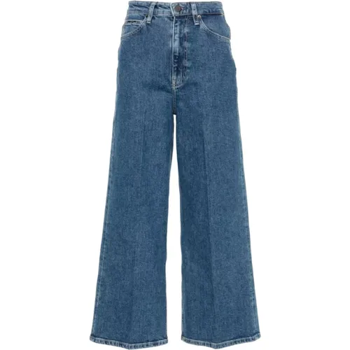 Blaue Wide Leg Jeans , Damen, Größe: W28 - Calvin Klein - Modalova