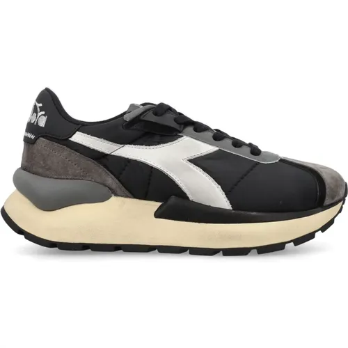 Unisexs Shoes Sneakers Black/white Ss24 , male, Sizes: 4 1/2 UK - Diadora - Modalova