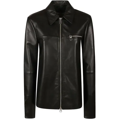 Leather Jacket , female, Sizes: S - SPORTMAX - Modalova