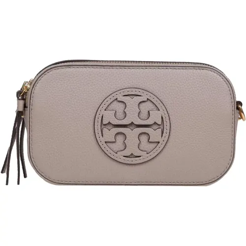 Taupe Leather Shoulder Bag , female, Sizes: ONE SIZE - TORY BURCH - Modalova