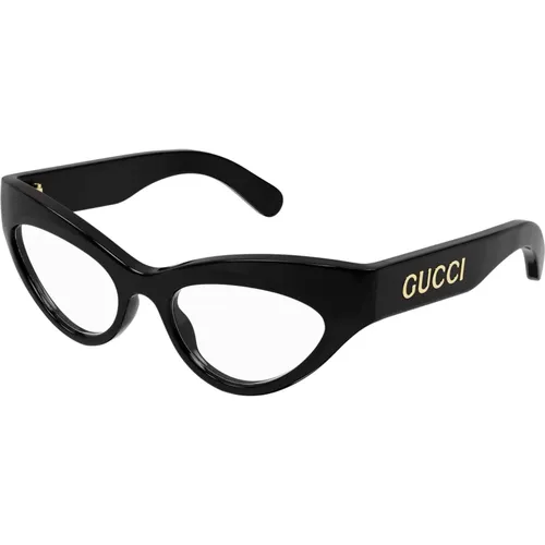 Schwarze Brillengestelle , unisex, Größe: 53 MM - Gucci - Modalova