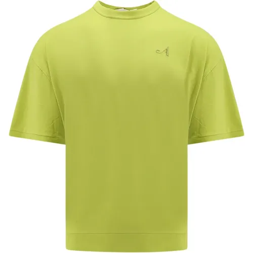 Grünes T-Shirt mit Rundhalsausschnitt , Herren, Größe: M - Ten C - Modalova